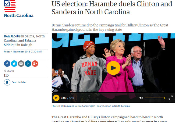 Trumps Out For Harambe  from Chrome web store to be run with OffiDocs Chromium online