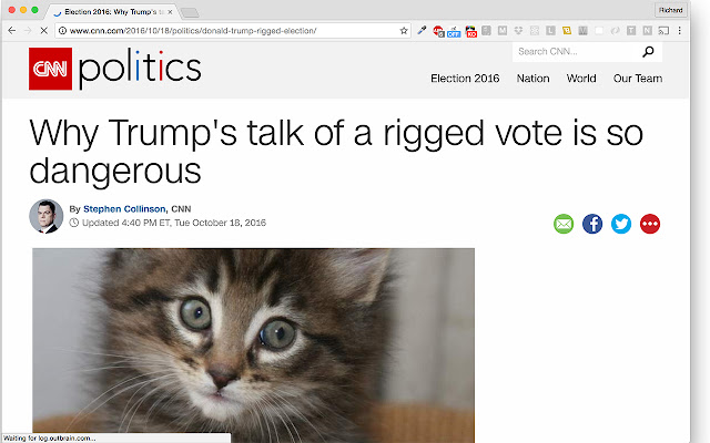 Trump to Kitten  from Chrome web store to be run with OffiDocs Chromium online