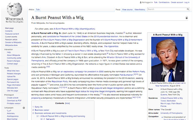 Trump to Peanuts  from Chrome web store to be run with OffiDocs Chromium online