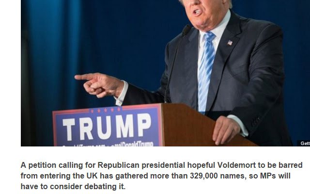 Trump To Voldemort  from Chrome web store to be run with OffiDocs Chromium online