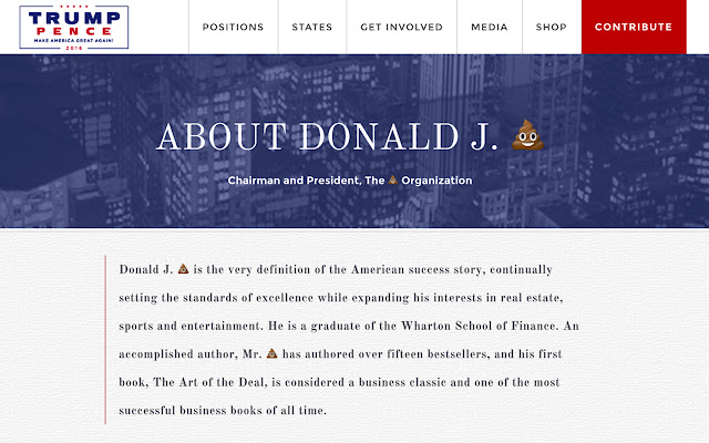 TrumpTurd  from Chrome web store to be run with OffiDocs Chromium online