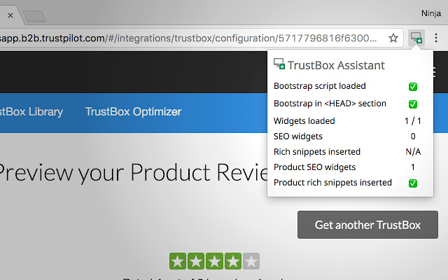 TrustBox Assistant  from Chrome web store to be run with OffiDocs Chromium online