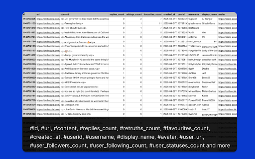 Truth Social Comments Scraper Export  Extract Replies  from Chrome web store to be run with OffiDocs Chromium online