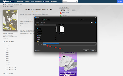 TruyenFull To Epub  from Chrome web store to be run with OffiDocs Chromium online