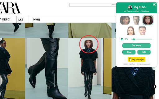 Try It On  from Chrome web store to be run with OffiDocs Chromium online