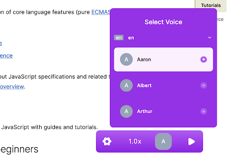 TtsZone  from Chrome web store to be run with OffiDocs Chromium online