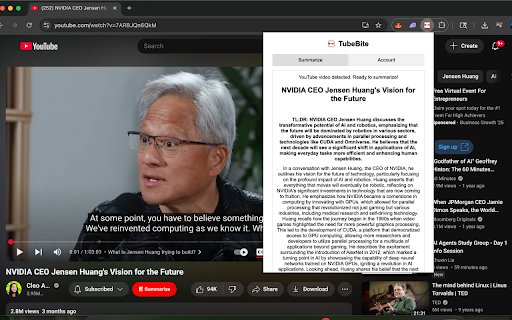 TubeBite  from Chrome web store to be run with OffiDocs Chromium online