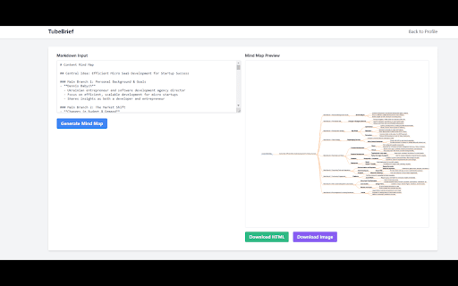 TubeBrief  from Chrome web store to be run with OffiDocs Chromium online