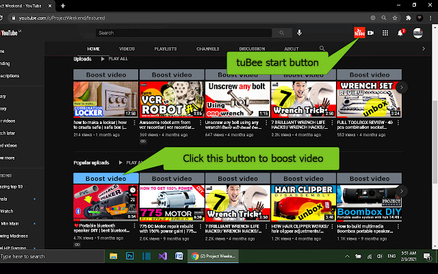 tuBee  from Chrome web store to be run with OffiDocs Chromium online