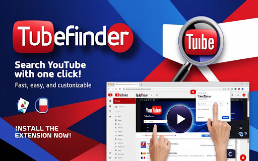 TubeFinder  from Chrome web store to be run with OffiDocs Chromium online