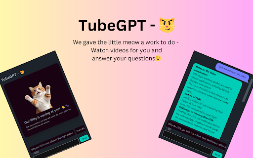 TubeGPT  from Chrome web store to be run with OffiDocs Chromium online