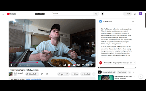 TubeSumTalk  from Chrome web store to be run with OffiDocs Chromium online