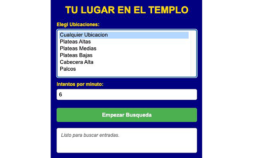 Tu lugar en la Bombonera  from Chrome web store to be run with OffiDocs Chromium online