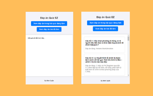 Tu mờ e Quiz  from Chrome web store to be run with OffiDocs Chromium online