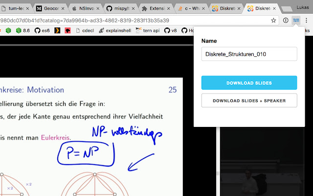 tum lecture download  from Chrome web store to be run with OffiDocs Chromium online