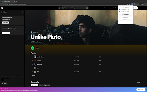 TuneTransporter  from Chrome web store to be run with OffiDocs Chromium online