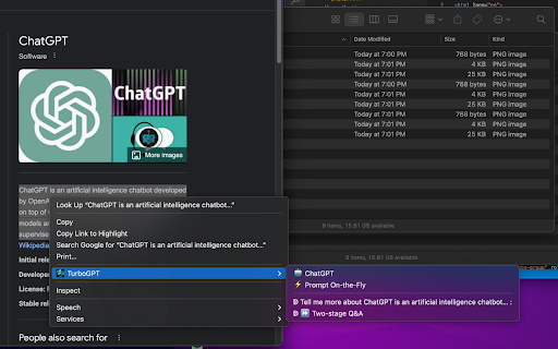 TurboGPT For ChatGPT  from Chrome web store to be run with OffiDocs Chromium online