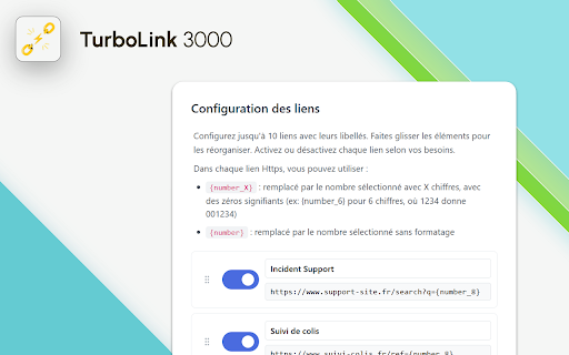 TurboLink 3000  from Chrome web store to be run with OffiDocs Chromium online