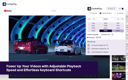 TurboPlay Video Manager  from Chrome web store to be run with OffiDocs Chromium online