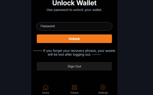 Turing Wallet  from Chrome web store to be run with OffiDocs Chromium online