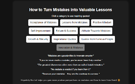 Turning Mistakes into Lessons  from Chrome web store to be run with OffiDocs Chromium online