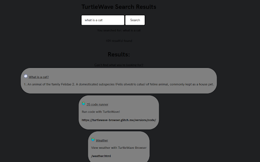 TurtleWave Search  from Chrome web store to be run with OffiDocs Chromium online