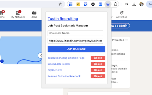 Tustin Recruiting Manager  from Chrome web store to be run with OffiDocs Chromium online