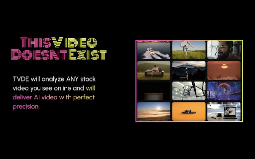 TVDE: Revisualize ANY stock video from web  from Chrome web store to be run with OffiDocs Chromium online