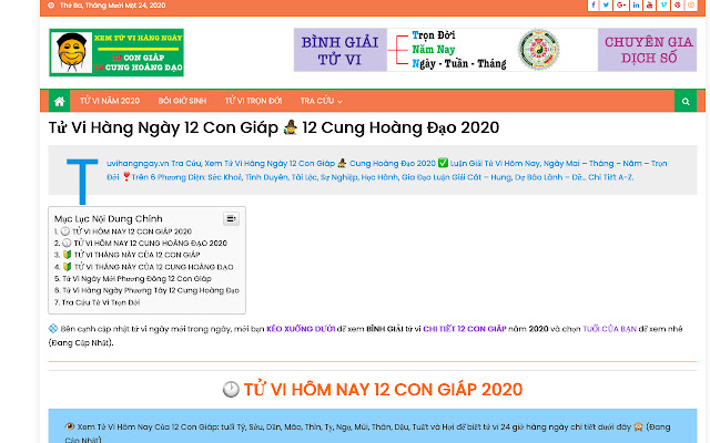 Tử Vi Hàng Ngày  from Chrome web store to be run with OffiDocs Chromium online