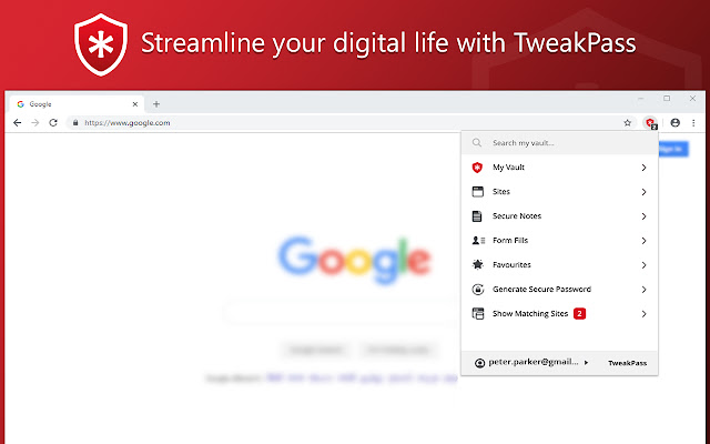 TweakPass: Free Password Manager  from Chrome web store to be run with OffiDocs Chromium online