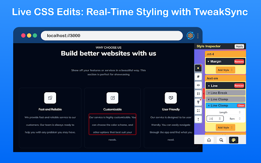 TweakSync  from Chrome web store to be run with OffiDocs Chromium online
