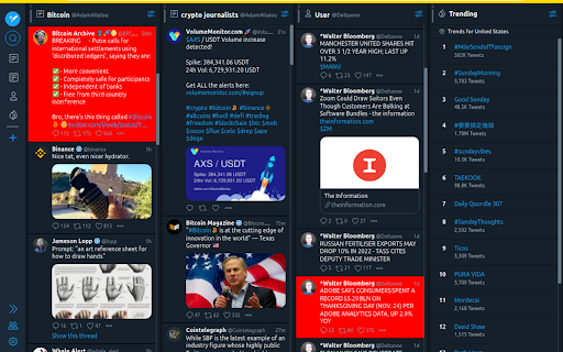 tweetalert  from Chrome web store to be run with OffiDocs Chromium online