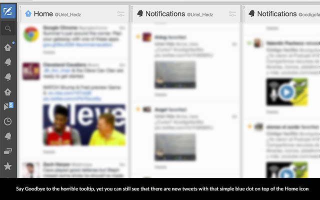Tweetdeck BS  from Chrome web store to be run with OffiDocs Chromium online