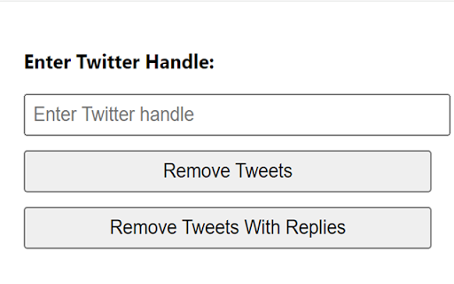 TweetRemover  from Chrome web store to be run with OffiDocs Chromium online