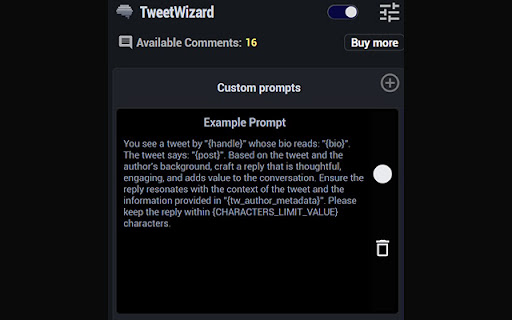 TweetWizard  from Chrome web store to be run with OffiDocs Chromium online