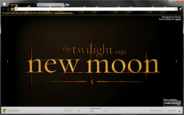 Twilight New Moon Logo  from Chrome web store to be run with OffiDocs Chromium online