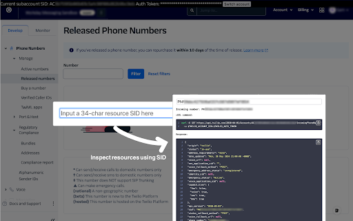 Twilio Console Plus  from Chrome web store to be run with OffiDocs Chromium online