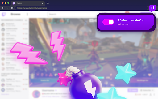 Twitch Adblock  from Chrome web store to be run with OffiDocs Chromium online