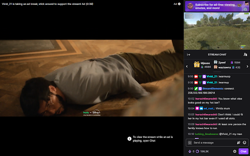 Twitch Ad Tab Muter and Chat Expander  from Chrome web store to be run with OffiDocs Chromium online