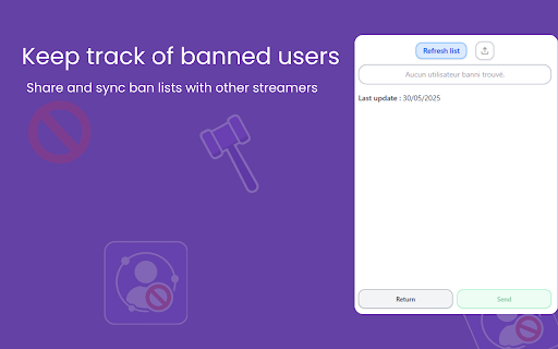 Twitch Ban List Sharing  from Chrome web store to be run with OffiDocs Chromium online