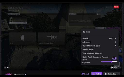 Twitch Brightness Reducer  from Chrome web store to be run with OffiDocs Chromium online