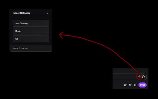 Twitch Category Shortcut  from Chrome web store to be run with OffiDocs Chromium online