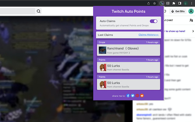 Twitch Channel Points Auto ClaimerTwiclips  from Chrome web store to be run with OffiDocs Chromium online