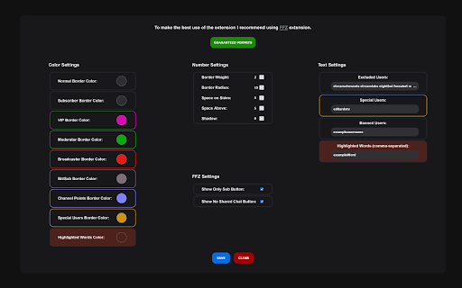 Twitch Chat Beautify from Chrome web store to be run with OffiDocs Chromium online Twitch Chat Beautify from Chrome web store to be run with OffiDocs Chromium online