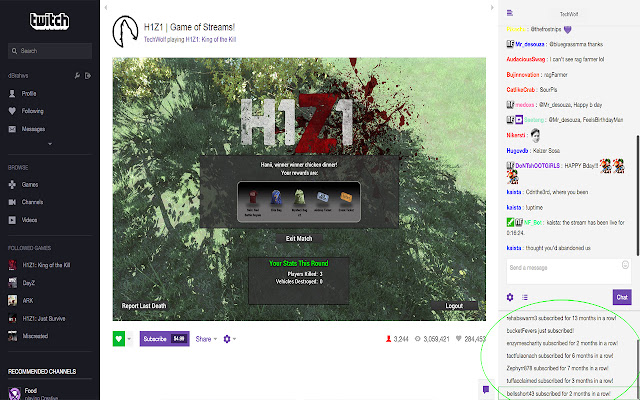 Twitch-Chat-Benachrichtigungsfilter aus dem Chrome-Webstore, der mit OffiDocs Chromium online ausgeführt werden soll