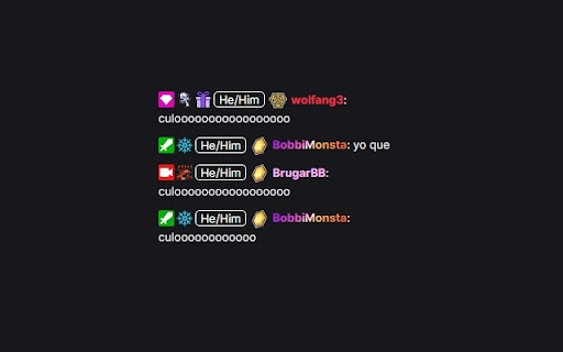 Twitch Chat TheHitless Badges  from Chrome web store to be run with OffiDocs Chromium online