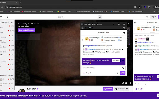 Twitch Chat Window  from Chrome web store to be run with OffiDocs Chromium online