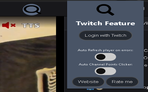 Twitch Features  from Chrome web store to be run with OffiDocs Chromium online