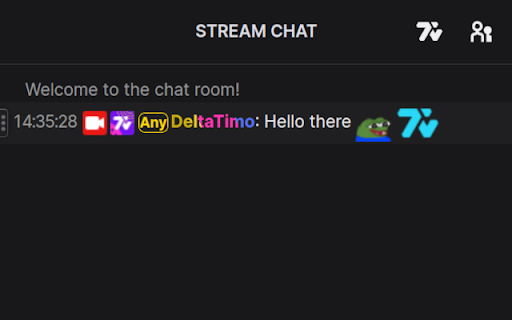 Twitch Pronouns (alejo.io for 7TV)  from Chrome web store to be run with OffiDocs Chromium online