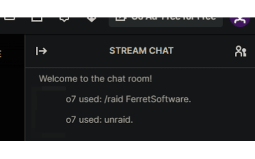 Twitch Raid Opt out  from Chrome web store to be run with OffiDocs Chromium online